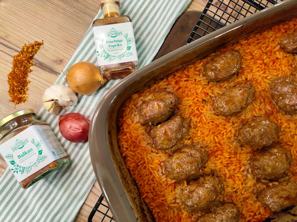 Balkan Pfanne aus dem Ofen